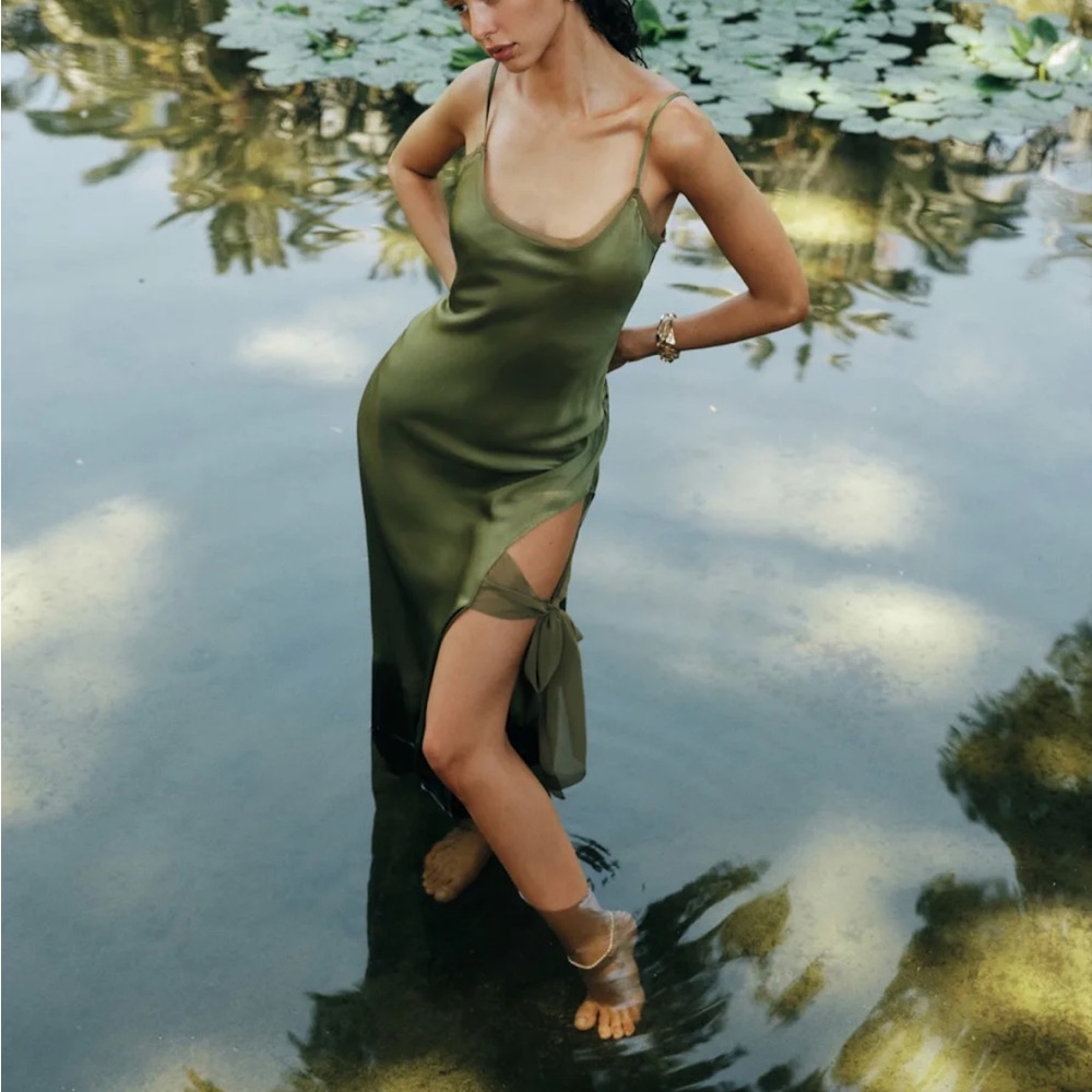 Reformation Malorie Dress in Leaf